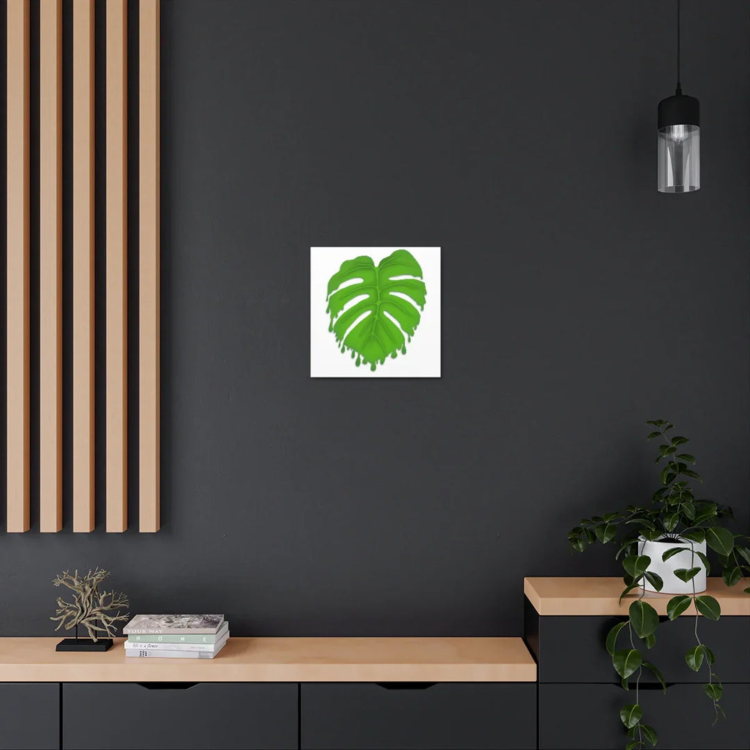 Melting Monstera Canvas | Large Botanical Canvas Art Print With Matte Finish