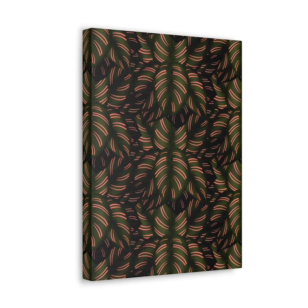Calathea Pinstripe Canvas – Botanical Canvas Art Print | Matte Finish Wall Decor