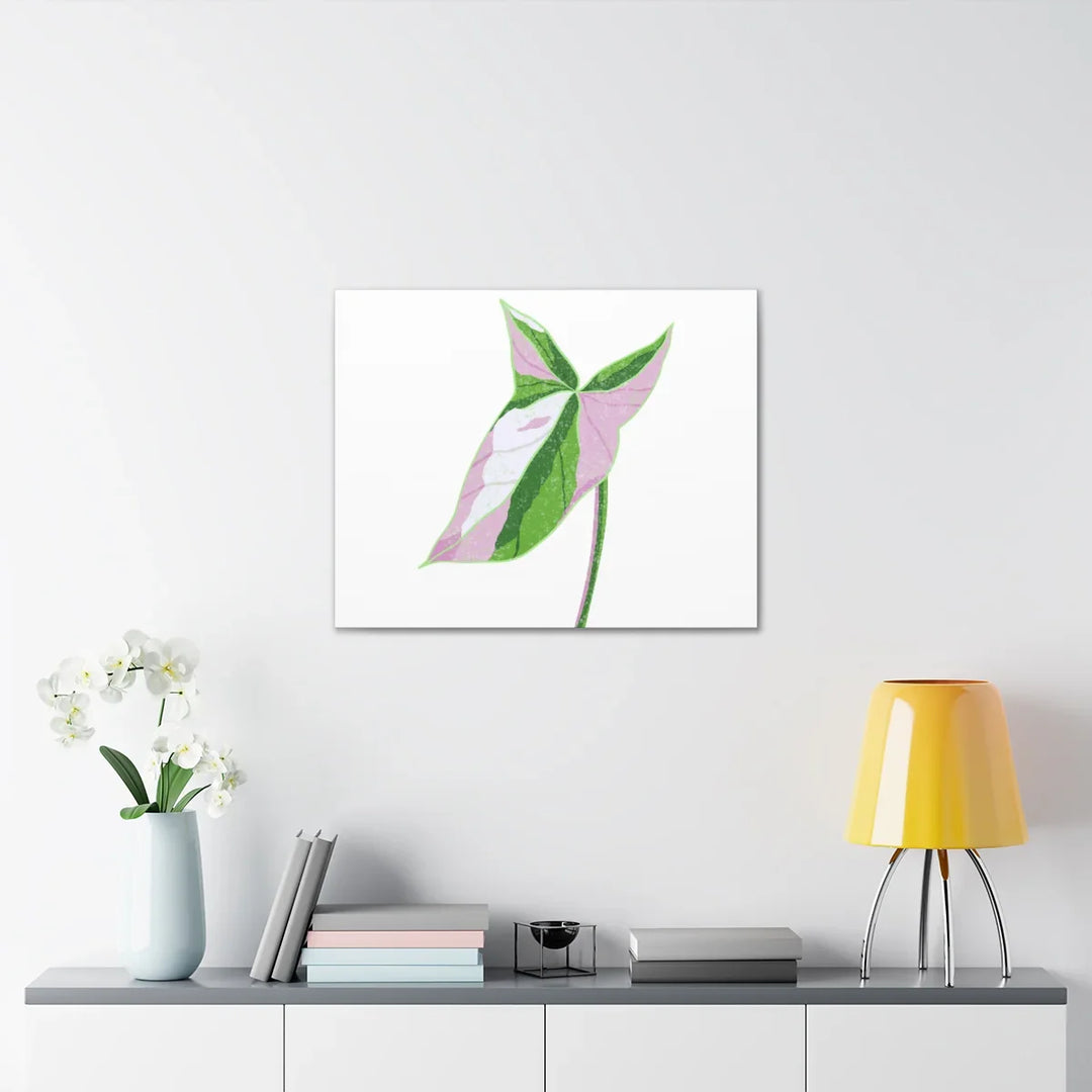 Syngonium Tricolor Canvas | Botanical Canvas Art Print With Matte Finish - Laura Christine Photography & Design