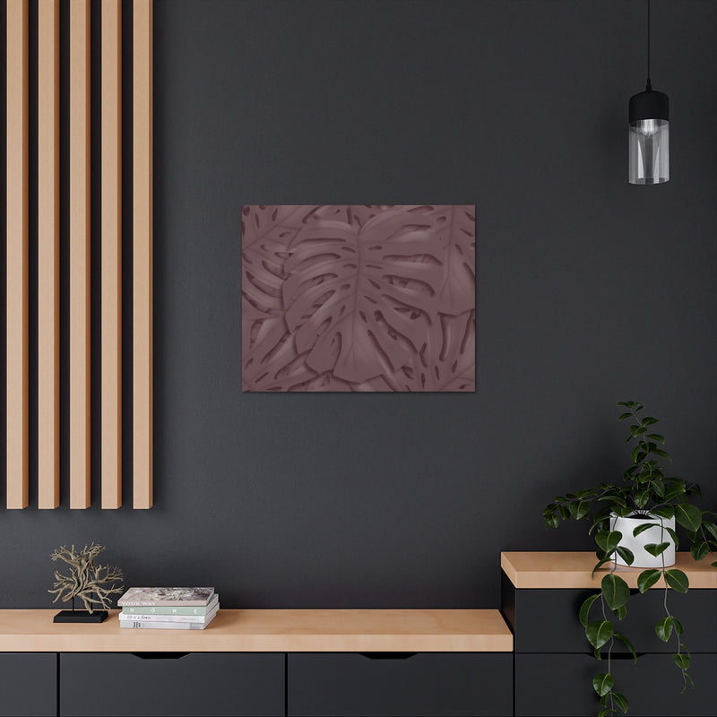 Merlot Monstera Canvas