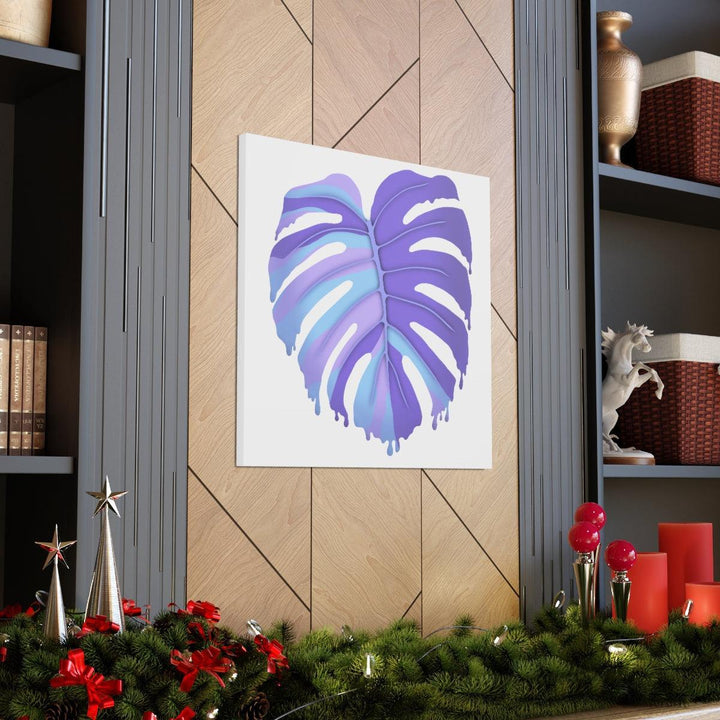 Purple Monstera Canvas - Modern Canvas Art Print | Botanical Wall Decor - Laura Christine Photography & Design
