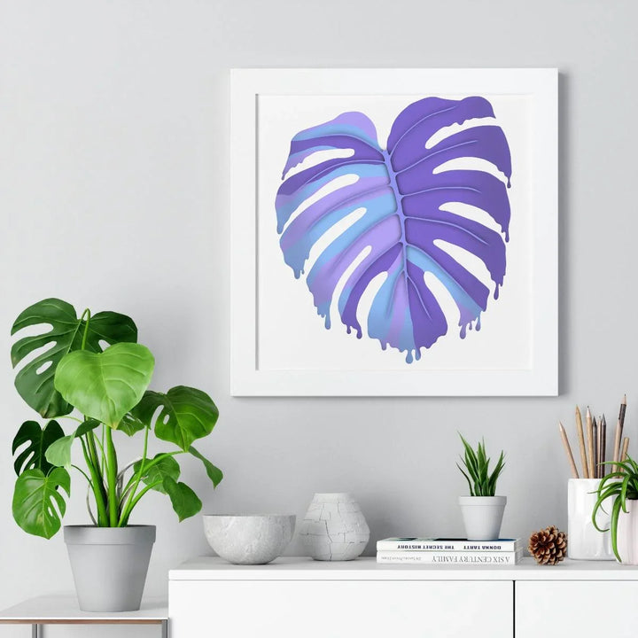 Melting Monstera (Purple) Framed Print, Poster, Laura Christine Photography & Design, Framed, Home & Living, Indoor, Paper, Posters, Laura Christine Photography & Design, laurachristinedesign.com