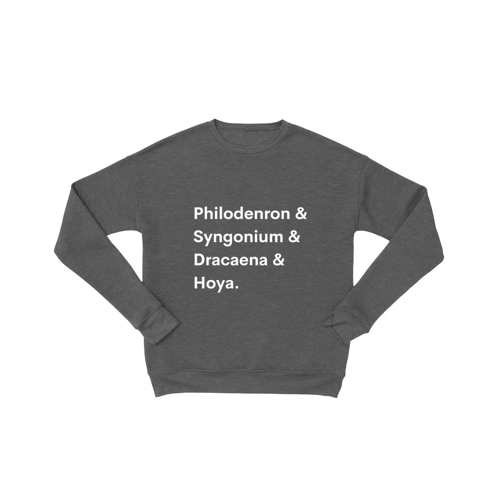 House Plant Sweatshirt – Cozy Cotton Fleece, Botanical Green Thumb Apparel