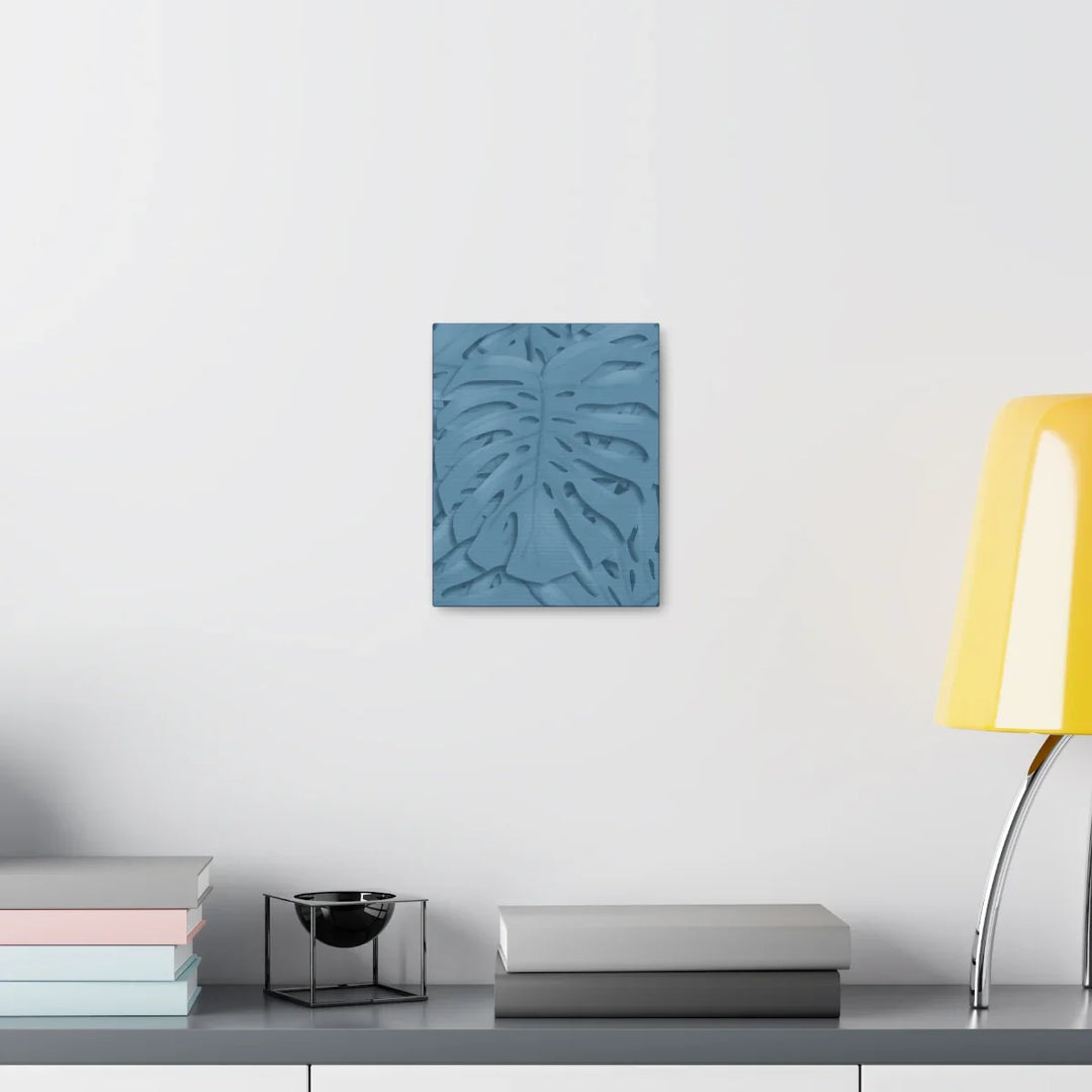 Monstera Canvas Art | Blue Monstera Print on Durable Matte Finish Canvas Art Print