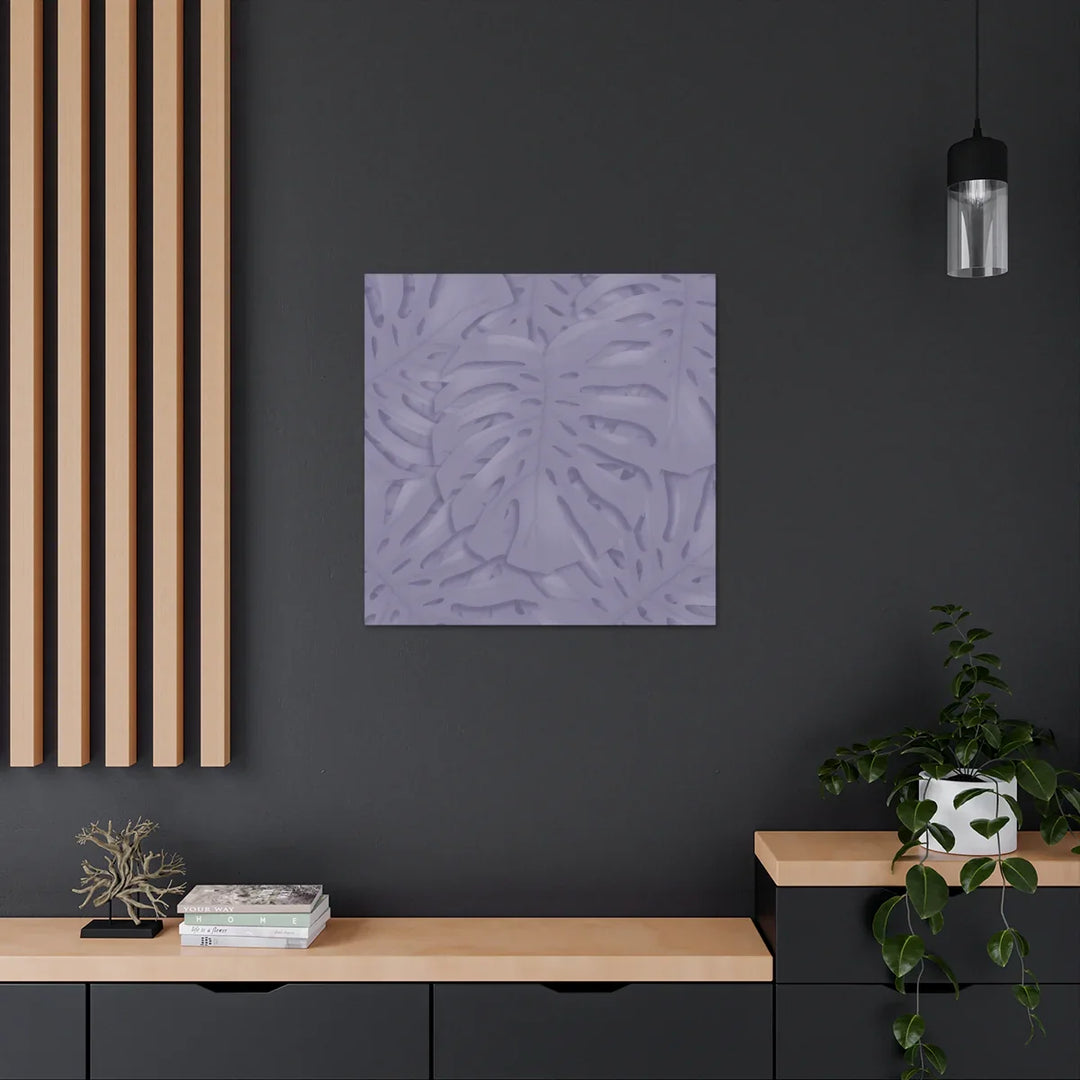 Violet Monstera Canvas – Durable Canvas Art Print With Matte Finish & Botanical Design