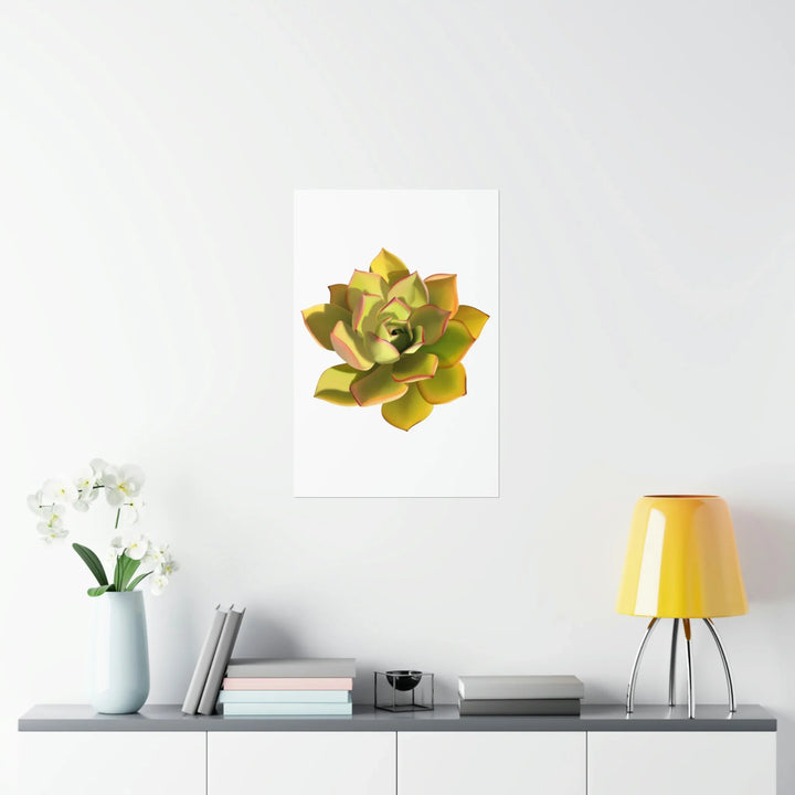 Noble Aeonium Print – Vibrant Succulent Wall Art on Museum-Grade Paper Poster Unframed