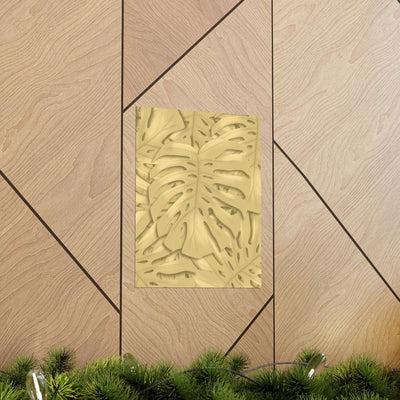 Golden Monstera Pattern Print, Poster, Laura Christine Photography & Design, Back to School, Home & Living, Indoor, Matte, Paper, Posters, Valentine's Day promotion, Laura Christine Photography & Design, laurachristinedesign.com