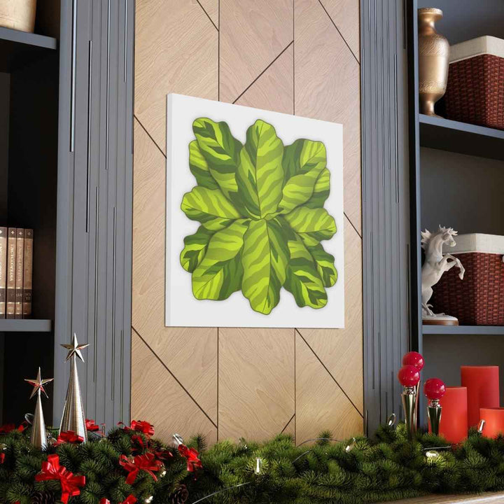 Calathea Yellow Fusion Canvas – Botanical Canvas Print With Unique Leaf Pattern Art