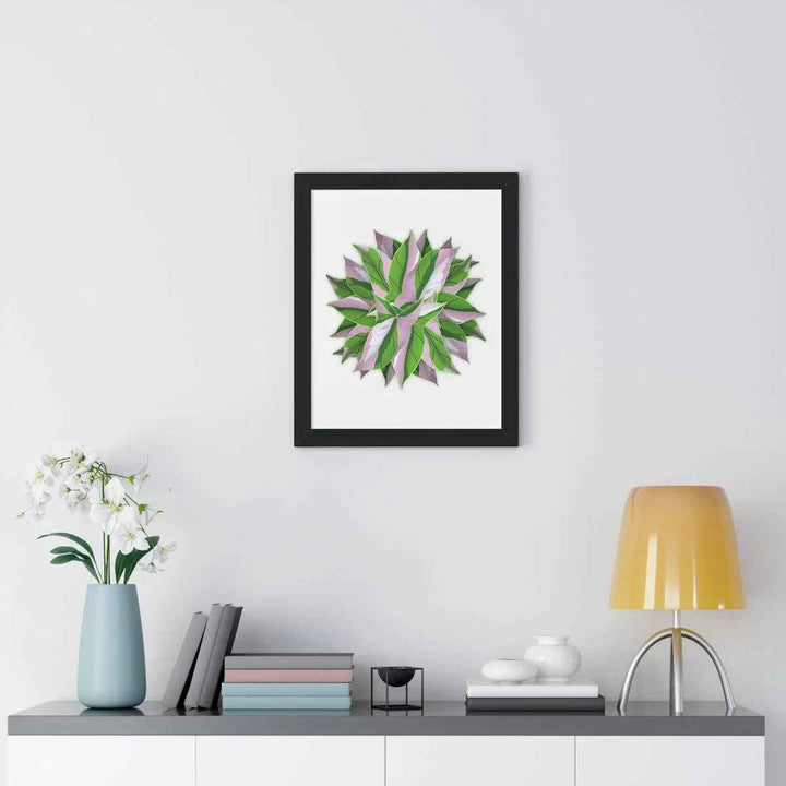 Syngonium Tricolor Print - Framed Botanical Art With Matte Finish & Acrylic Cover