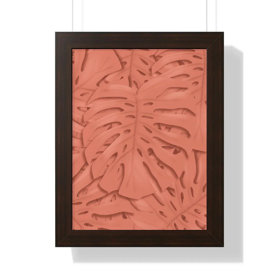 Coral Monstera Framed Print, Poster, Laura Christine Photography & Design, Framed, Home & Living, Indoor, Paper, Posters, Laura Christine Photography & Design, laurachristinedesign.com