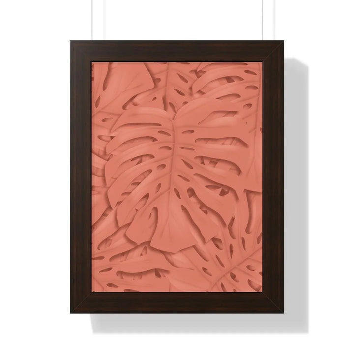 Coral Monstera Framed Print, Poster, Laura Christine Photography & Design, Framed, Home & Living, Indoor, Paper, Posters, Laura Christine Photography & Design, laurachristinedesign.com