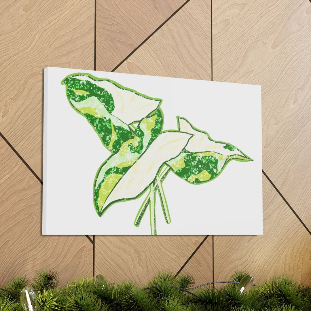 Marble Syngonium Canvas - Botanical Canvas Art Print | Durable Cotton Matte Finish - Laura Christine Photography & Design