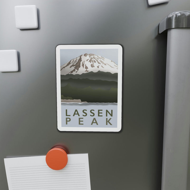 Lassen Peak Minimalist Magnet, Home Decor, Printify, Home & Living, Magnets, Magnets & Stickers, Valentine&