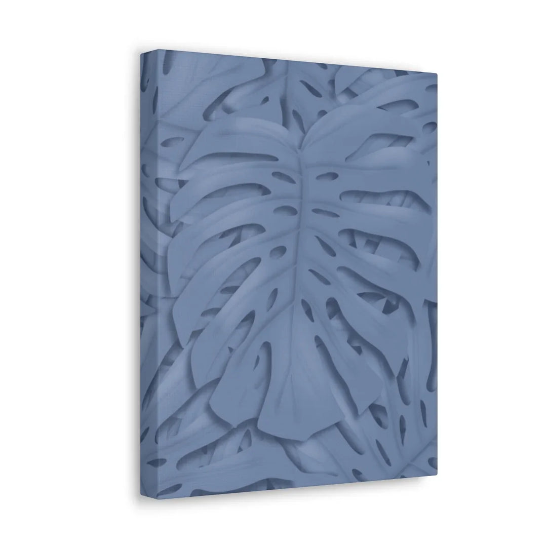 Monstera Canvas Art – Blue Monstera Print | Durable Matte Canvas Art Print