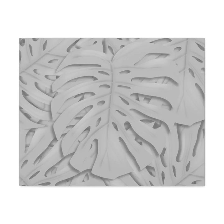 Monstera Canvas Art | Gray Canvas Print - Stretched Cotton Art Print for Indoor Wall Decor