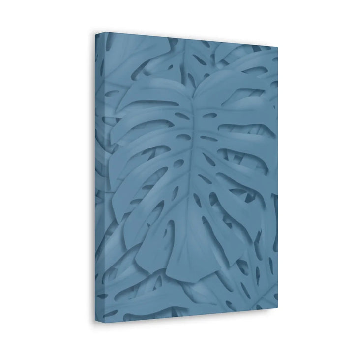 Monstera Canvas Art | Blue Monstera Print on Durable Matte Finish Canvas Art Print