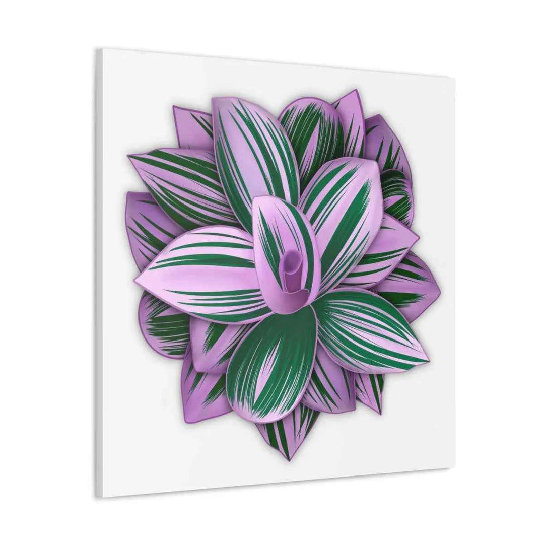 Tradescantia Nanouk Canvas – Botanical Canvas Art Print | Matte Finish Wall Decor