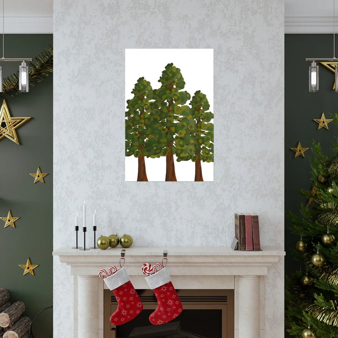 Coastal Redwoods Print – Museum-Grade Paper Poster | Archival Ink Artwork Unframed