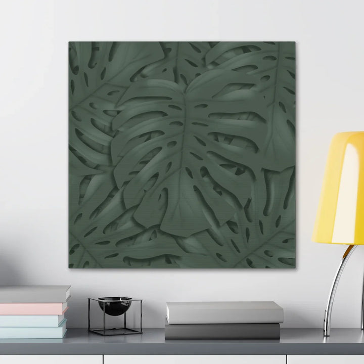 Monstera Canvas Art | Tropical Leaf Canvas Art Print - Matte Finish & Durable Cotton