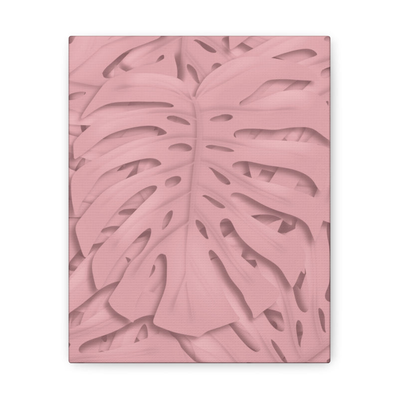 Soft Pink Monstera Canvas