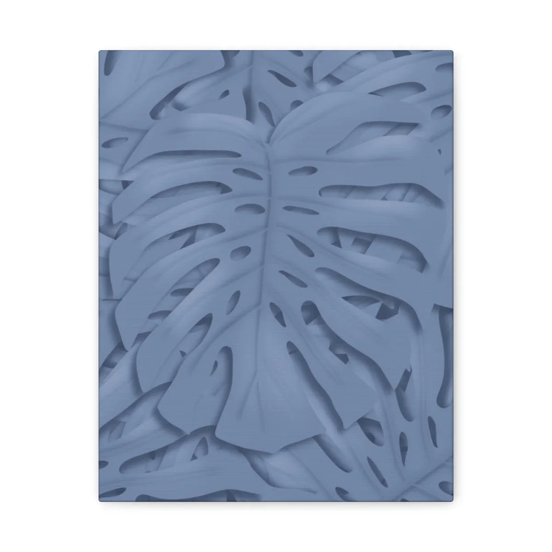 Monstera Canvas Art – Blue Monstera Print | Durable Matte Canvas Art Print