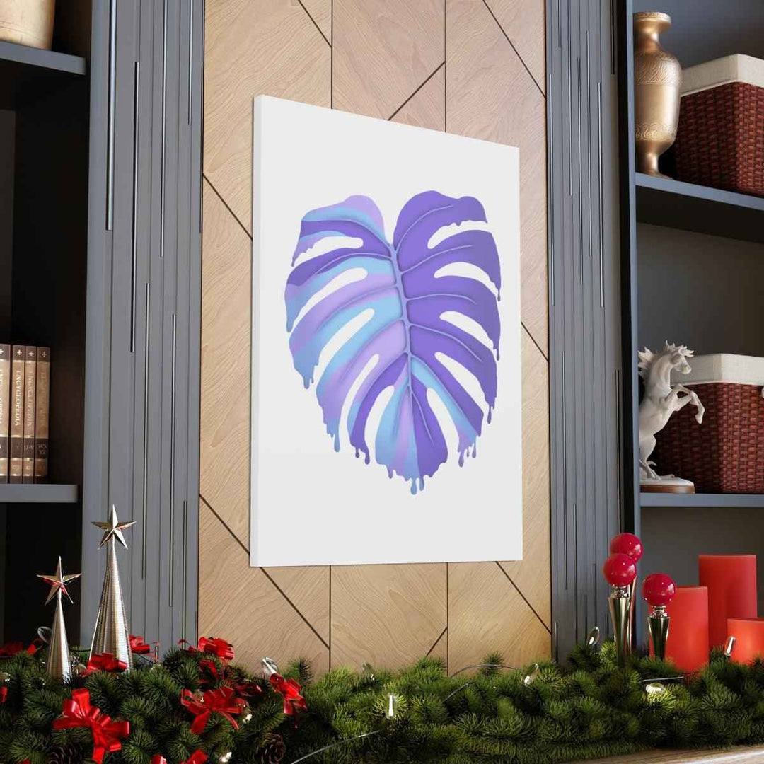 Purple Monstera Canvas - Modern Canvas Art Print | Botanical Wall Decor