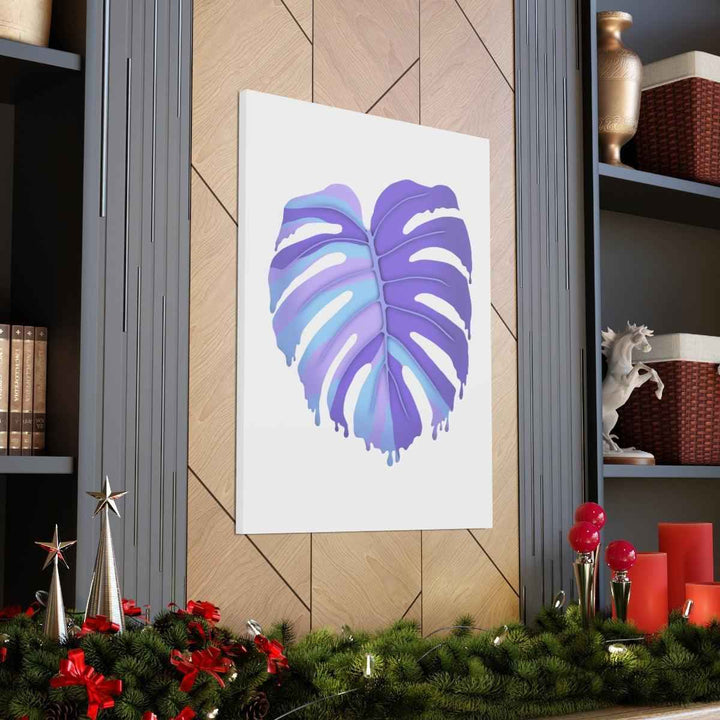 Purple Monstera Canvas - Modern Canvas Art Print | Botanical Wall Decor