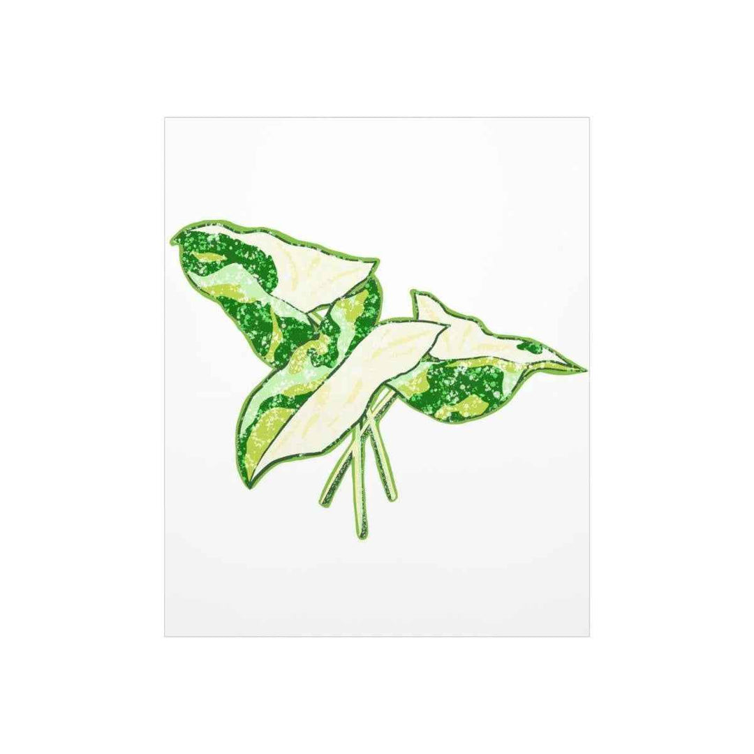 Marble Syngonium Print – Botanical Wall Art on Museum Grade Paper | Matte Finish Unframed