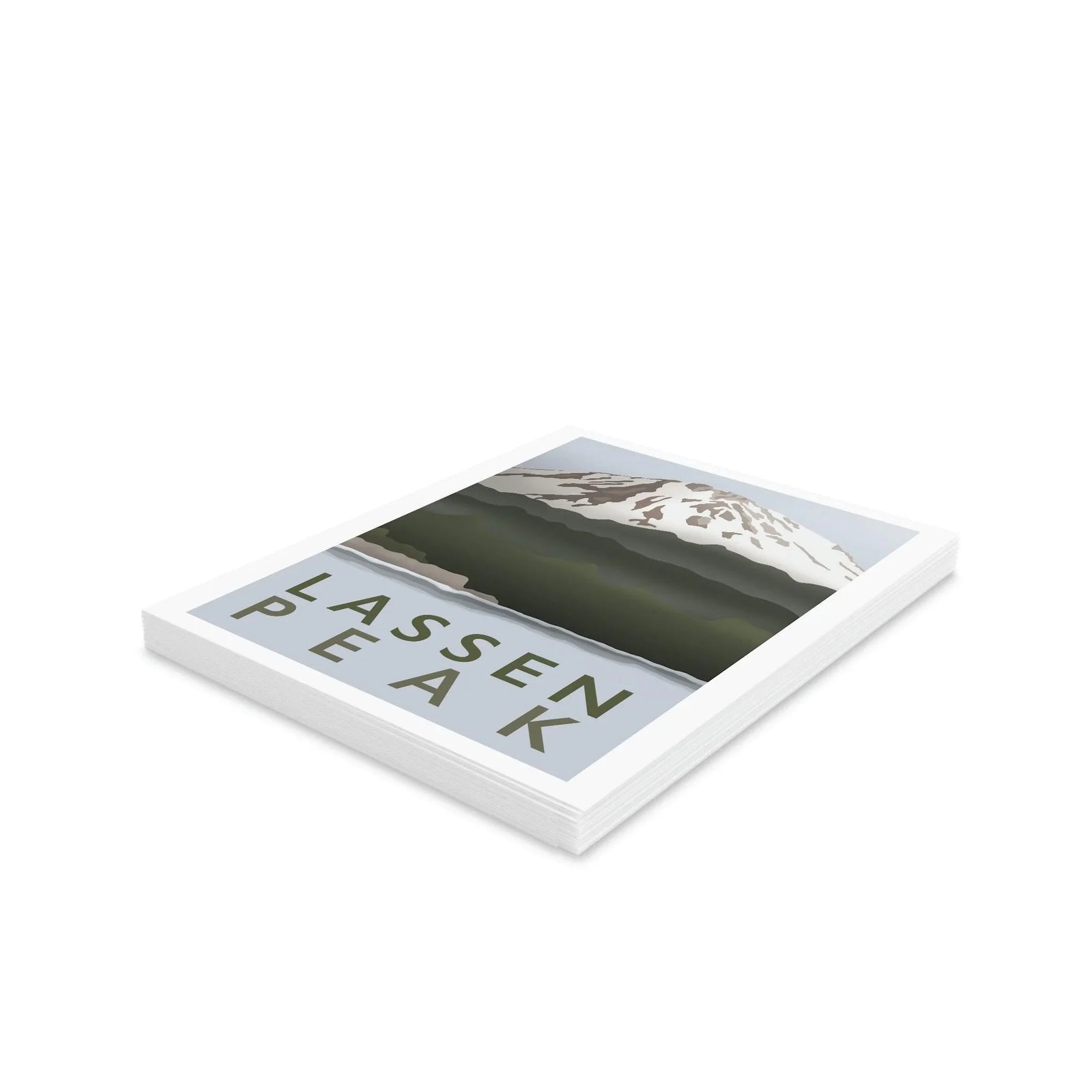 Lassen Peak Minimalist Greeting Card, Paper products, Printify, Greeting Card, Holiday Picks, Home & Living, Paper, Postcard, Postcards, Laura Christine Photography & Design, laurachristinedesign.com