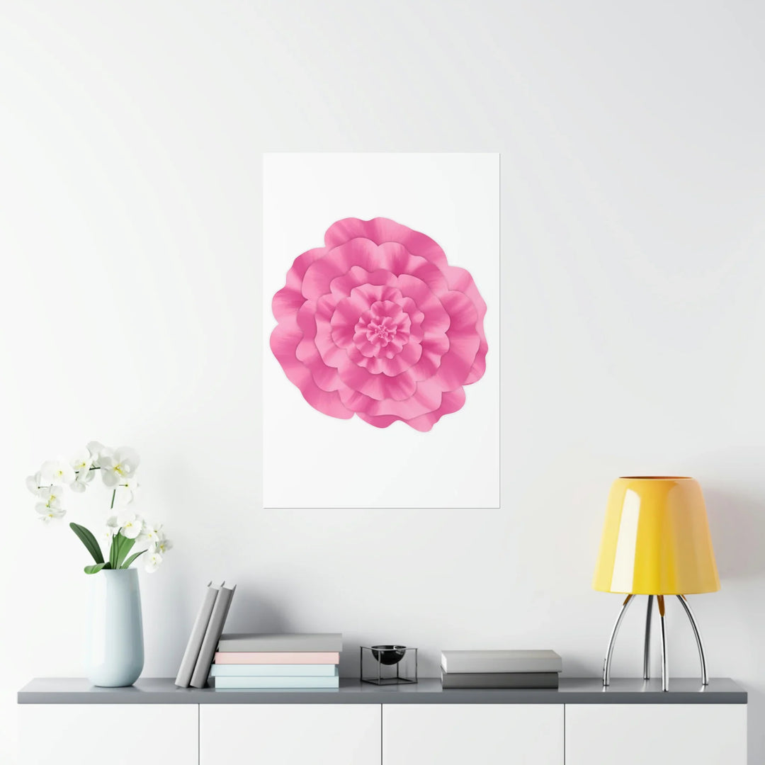 Abstract Peony Print – Botanical Poster With Archival Ink On Fine Art Paper Unframed