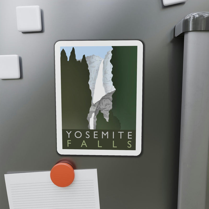 Yosemite Falls Minimalist Magnet, Home Decor, Printify, Home & Living, Magnets, Magnets & Stickers, Valentine&