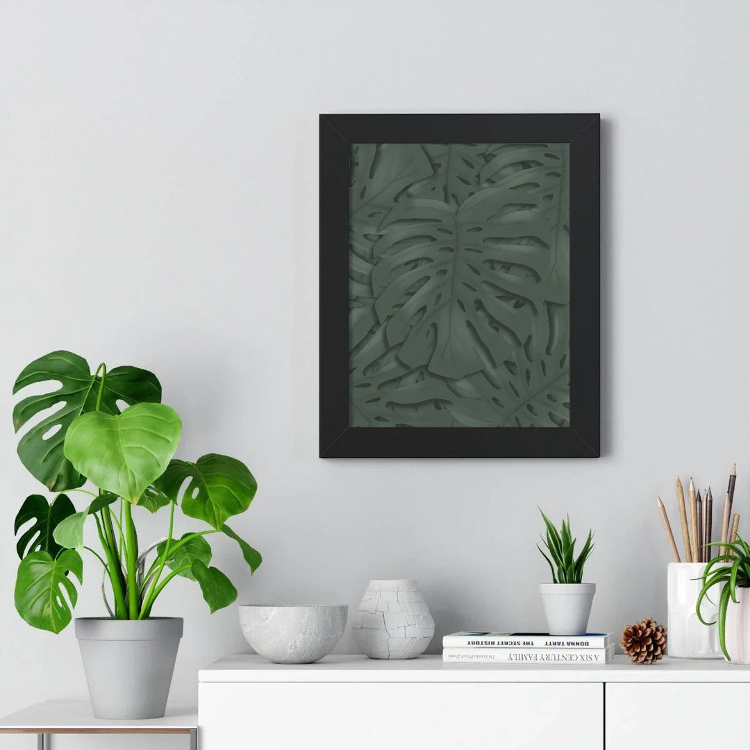 Deep Green Monstera Framed Print, Poster, Laura Christine Photography & Design, Framed, Home & Living, Indoor, Paper, Posters, Laura Christine Photography & Design, laurachristinedesign.com