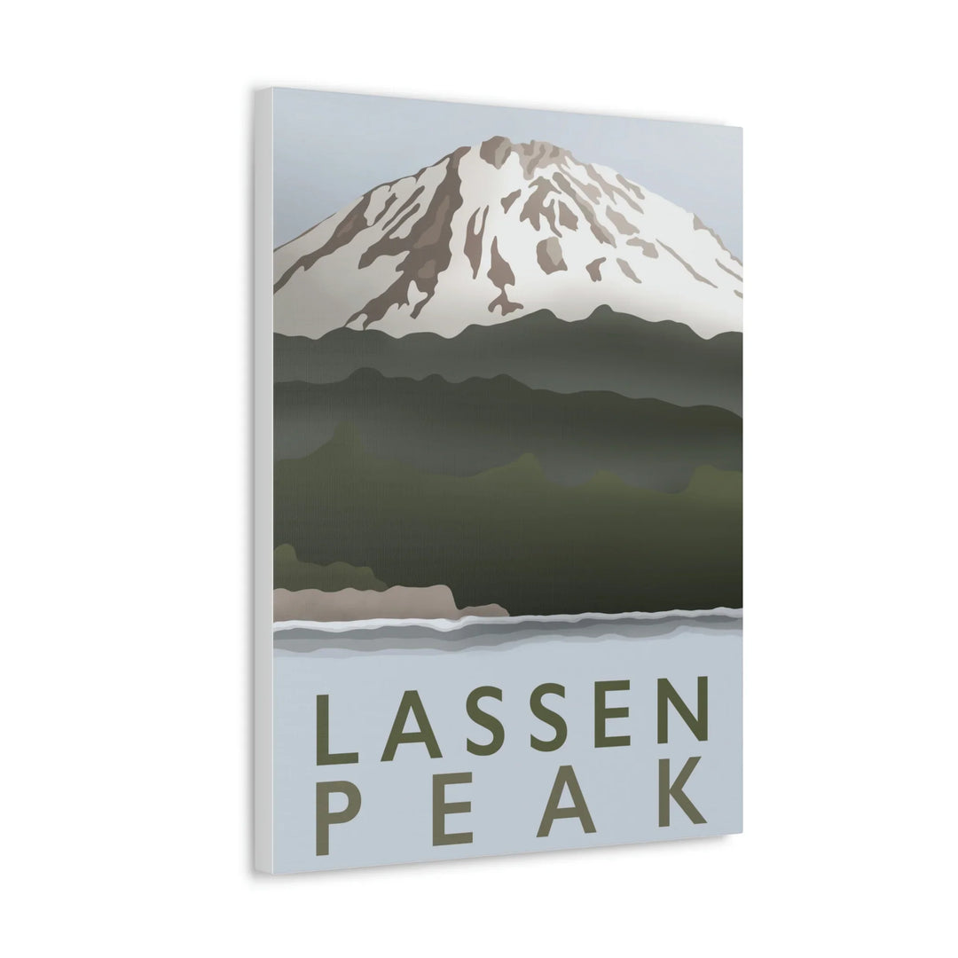Minimalist Canvas Art | Lassen Peak Wall Decor - Matte Finish Canvas Print