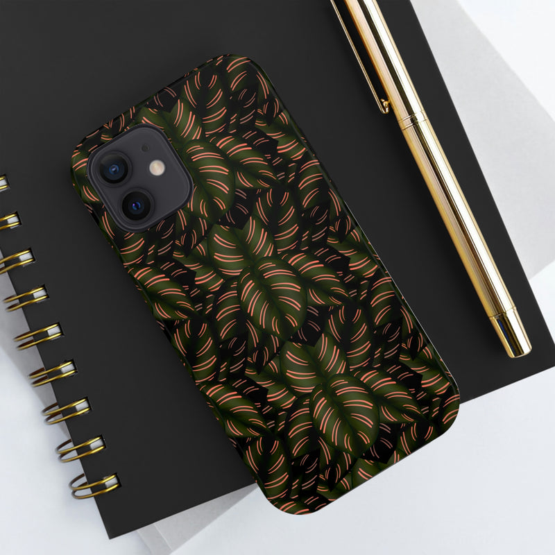 Calathea Pinstripe Phone Case, Phone Case, Printify, Accessories, Glossy, iPhone Cases, Matte, Phone accessory, Phone Cases, Samsung Cases, Laura Christine Photography & Design, laurachristinedesign.com