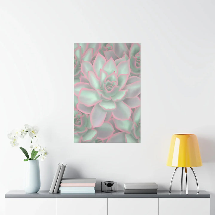 Echeveria Violet Queen Print – Succulent Wall Art | Botanical Poster on Museum-Grade Paper Unframed