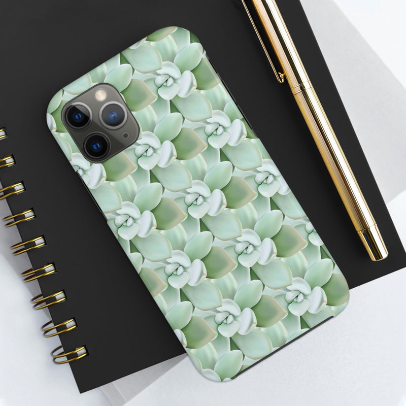 Pachyveria Haagei Succulent Pattern Phone Case, Phone Case, Printify, Accessories, Glossy, iPhone Cases, Matte, Phone accessory, Phone Cases, Samsung Cases, Laura Christine Photography & Design, laurachristinedesign.com