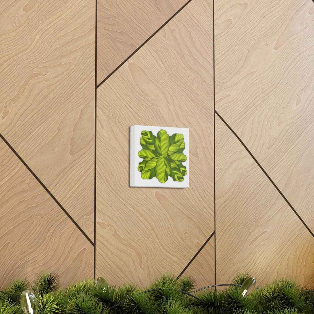 Calathea Yellow Fusion Canvas – Botanical Canvas Print With Unique Leaf Pattern Art