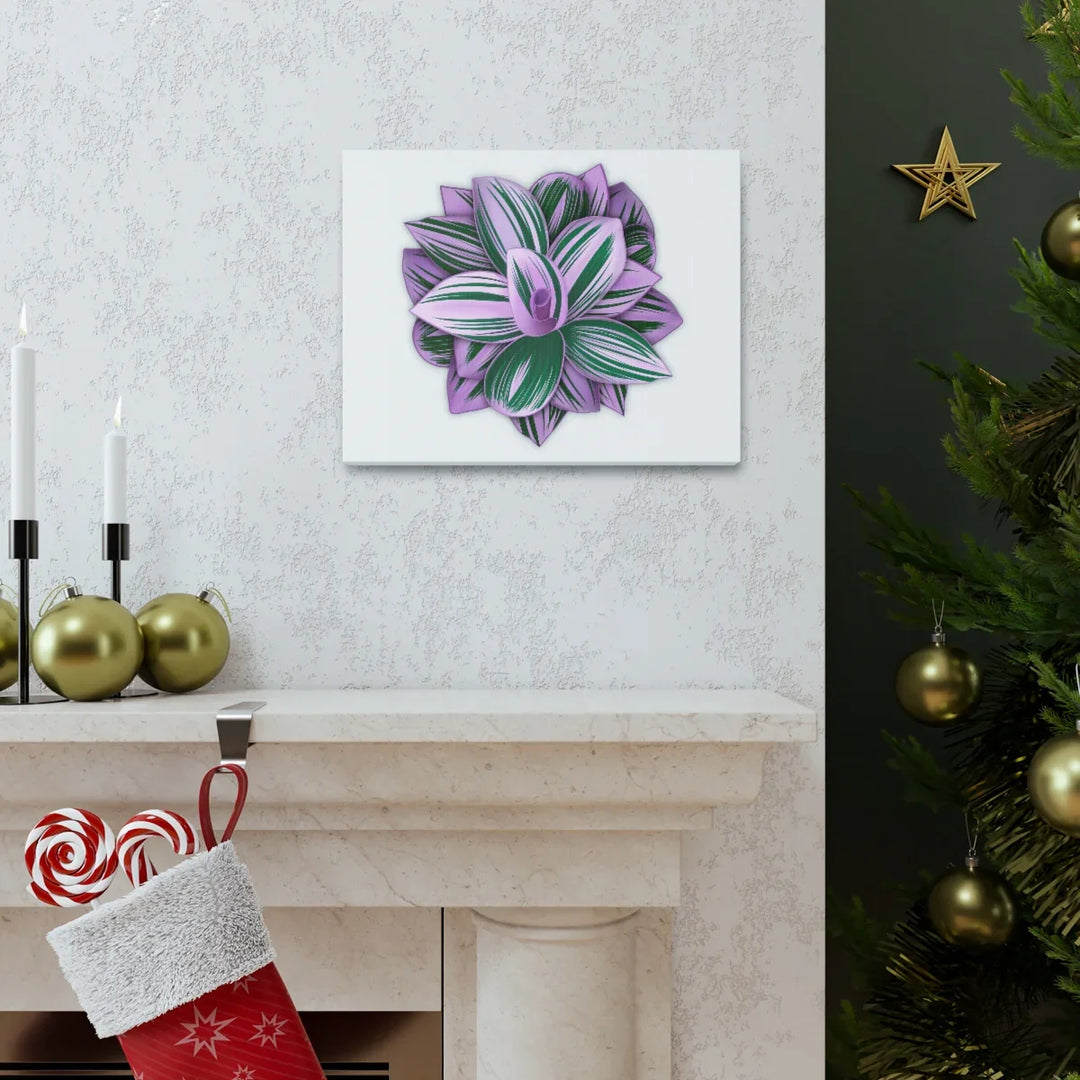 Tradescantia Nanouk Canvas – Botanical Canvas Art Print | Matte Finish Wall Decor - Laura Christine Photography & Design