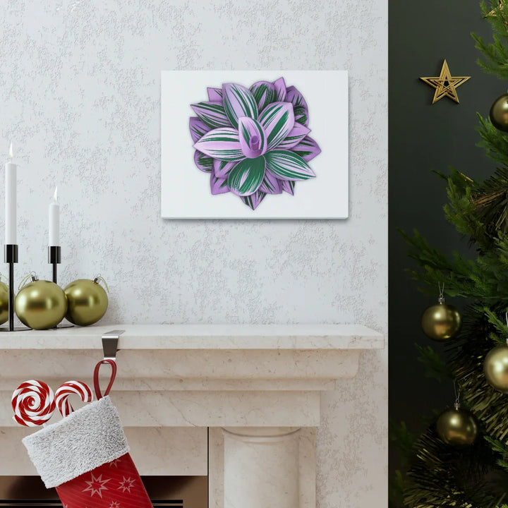 Tradescantia Nanouk Canvas – Botanical Canvas Art Print | Matte Finish Wall Decor - Laura Christine Photography & Design