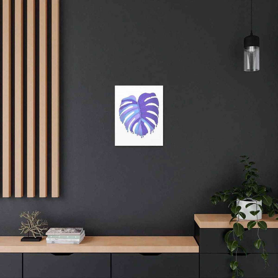 Purple Monstera Canvas - Modern Canvas Art Print | Botanical Wall Decor