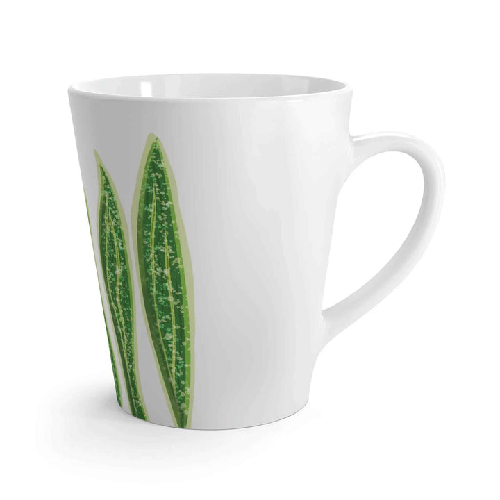 Snake Plant Latte Mug - Durable 12oz Ceramic Coffee Cup With Easy Grip Handle