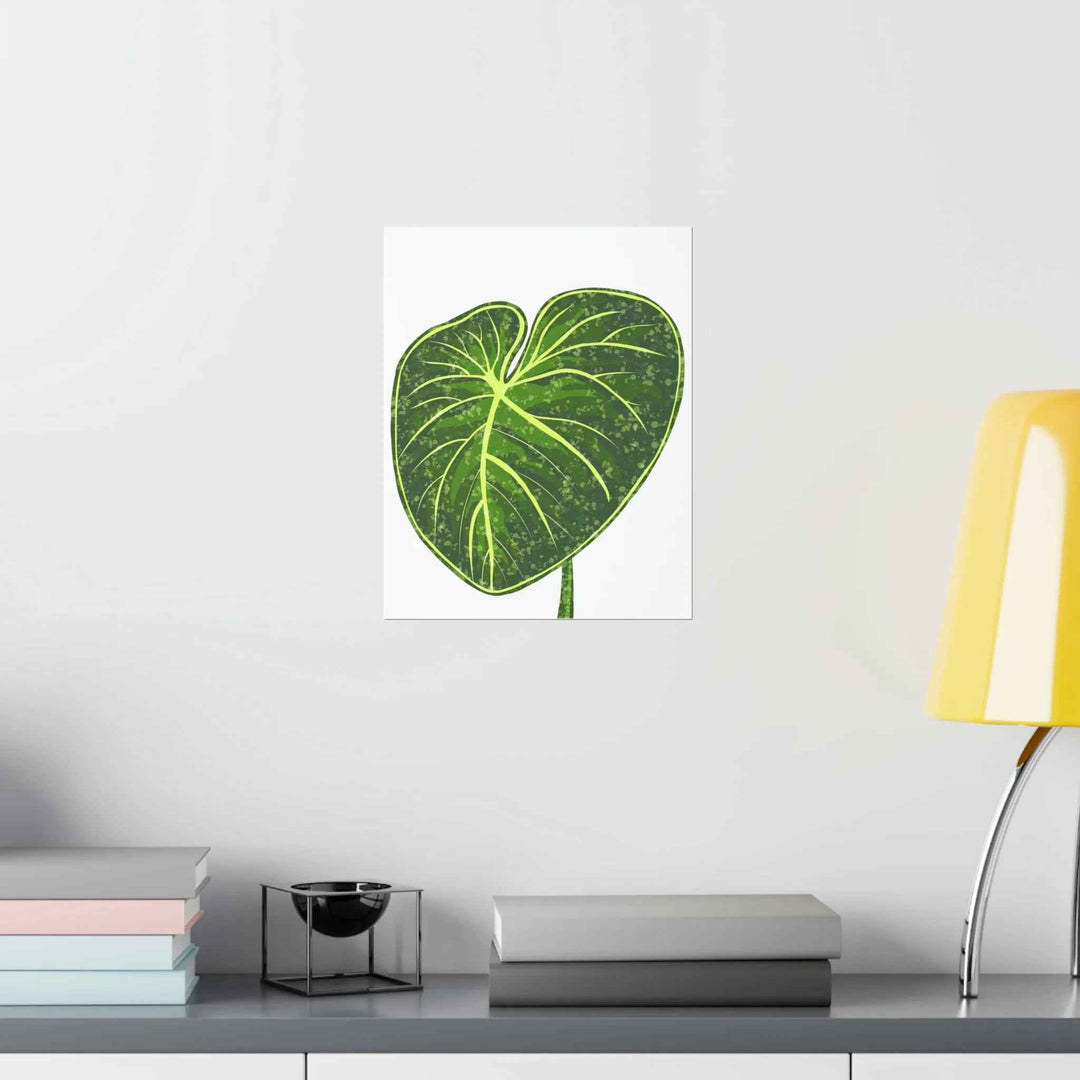Philodendron Gloriosum Print Botanical Wall Art – Tropical Leaf Poster on Museum-Grade Paper Unframed