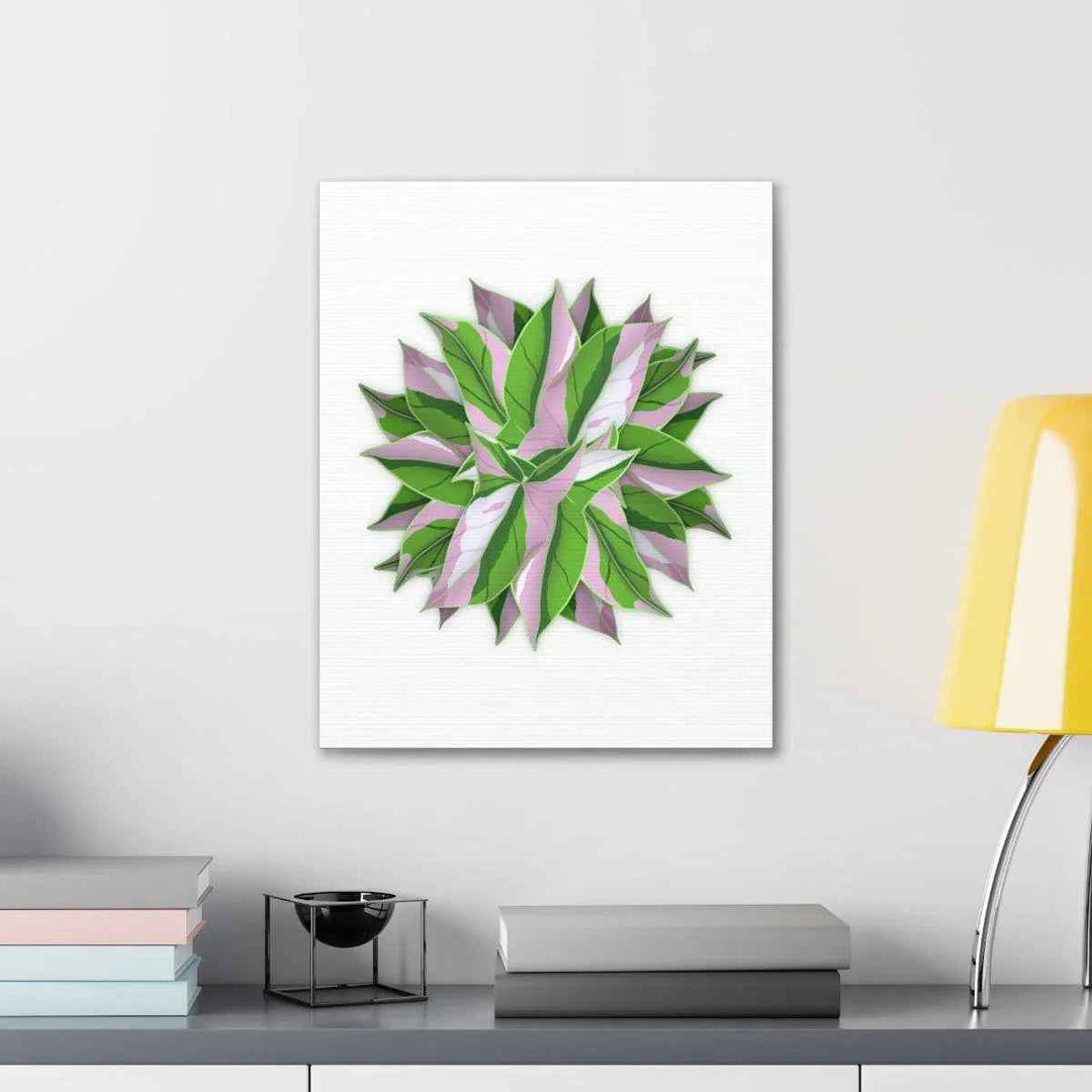 Tricolor Syngonium Canvas - Durable Canvas Art Print With Matte Finish & Botanical Design
