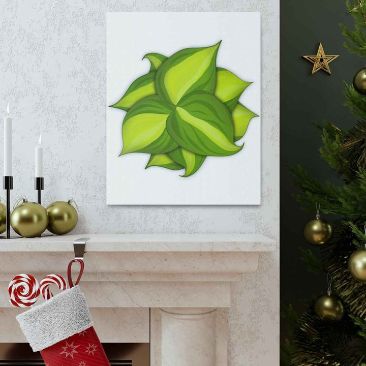 Philodendron Brasil Canvas - Botanical Canvas Art Print With Matte Finish & Durable Hanging