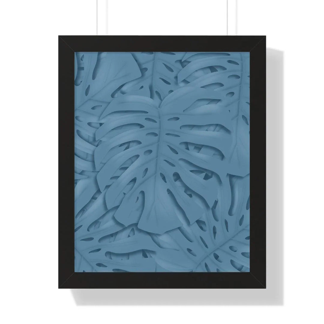 Cerulean Blue Monstera Framed Print, Poster, Laura Christine Photography & Design, Framed, Home & Living, Indoor, Paper, Posters, Laura Christine Photography & Design, laurachristinedesign.com