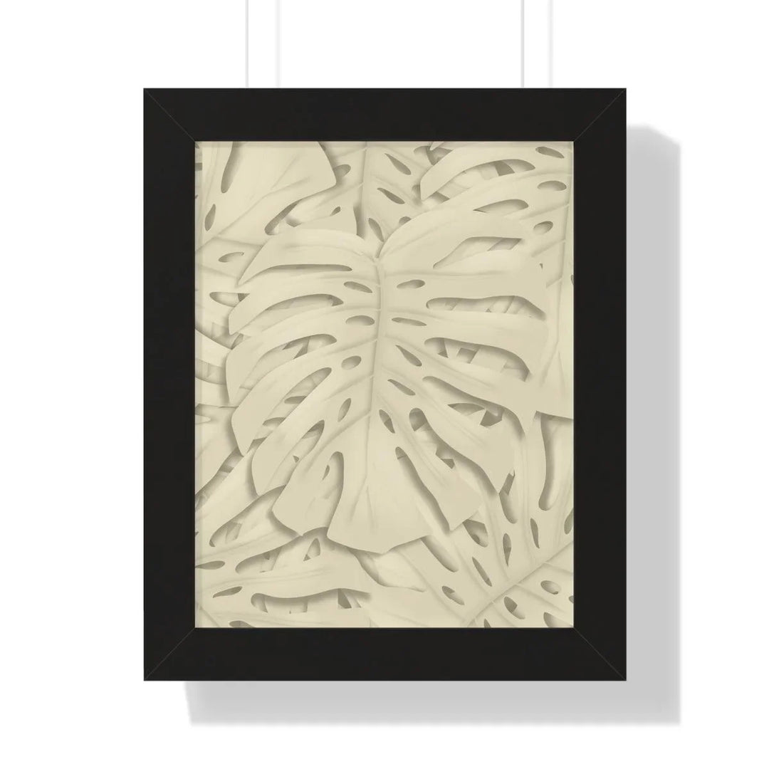 Soft Beige Monstera Framed Print, Poster, Laura Christine Photography & Design, Framed, Home & Living, Indoor, Paper, Posters, Laura Christine Photography & Design, laurachristinedesign.com