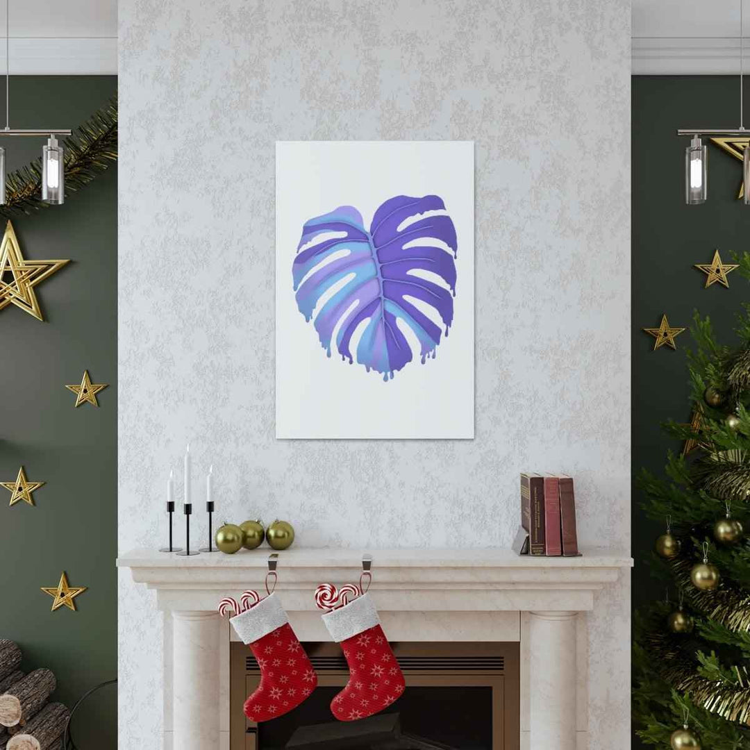 Purple Monstera Canvas - Modern Canvas Art Print | Botanical Wall Decor