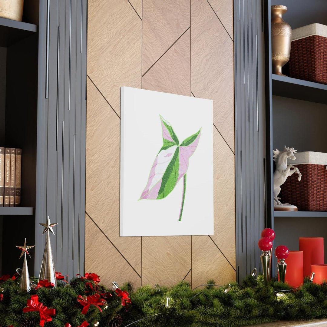 Syngonium Tricolor Canvas | Botanical Canvas Art Print With Matte Finish - Laura Christine Photography & Design