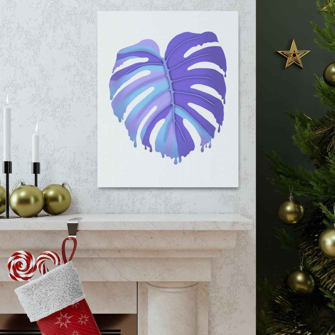 Purple Monstera Canvas - Modern Canvas Art Print | Botanical Wall Decor
