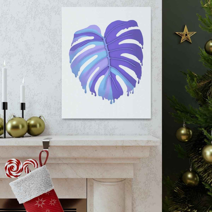 Purple Monstera Canvas - Modern Canvas Art Print | Botanical Wall Decor